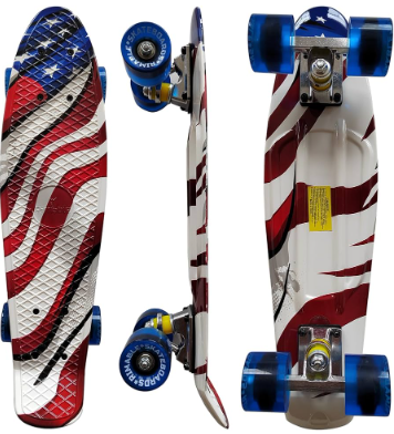 RIMABLE Complete 22 Inches Skateboard, AMERICA