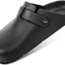 Bigant Womens Clogs, Mercy Mules for Womens Nurse Shoes-Slip on Garden Work Shoes(Black-9 Women/ 7 Men)