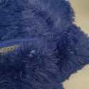 ONASAR Navy Blue Round Area Rugs 5ft, Soft Bedroom Circle Rug Floor Mat for Kids Girls Boys Teen Room, Fluffy Plush Shaggy Carpet for Baby Nursery Living Room Playroom Dorm Home Decor