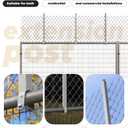 20 Pack 1-3/8" U Bracket Chain Link Fence Extension 25.2" (Silver)