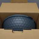 COOK WITH COLOR Mixing Bowls with Lids - 12 Piece Plastic Nesting Bowls Set includes 6 Prep Bowls and 6 Lids, Microwave Safe Mixing Bowl Set, Blue Embossed