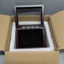 Wooden Display Case Box for 2PCs Challenge Coins with Slanted Glass Window fits 1.75 inch 45mm Coin Capsule or Coins- Coins are Not Included