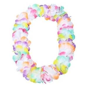 2 x Premium Hawaiian Flower Lei, Vibrant Tropical Necklace with Durable Hypoallergenic Fabric, Ideal for Moana Birthdays, Beach Themes & Summer Celebrations(4 Pack)