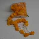 5 PC - 5 feet Orange Marigold Garland |Indian/American Wedding Party Mantle Decoration, Faux Garlands Wedding Garland, Diwali Decoration, Spring Bush Floral! (Golden Yellow (Light Orange))