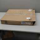 Malier Dog Gate with a Small Door, Extra Wide All Metal Short Dog Gate Pet Gate for Stairs, 10'' Tall Pressure Mount Easy Step Over Puppy Gate Low Gate for Doorways (White)