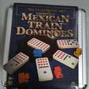 Spin Master Games, Mexican Train Dominoes Set in Aluminum Carry Case, Includes Colorful Trains for Fun-Filled Family Game Night, for Kids & Family, 2-8 Players, for Ages 8 & Up