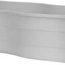 Ridge Rail Long Rectangular Flower Pot, Indoor/Outdoor Hanging Rail Planter Lightweight & Weatherproof Flower Box - Balcony Planters for Railing and Fence Patio, Deck 2 Pack (White)