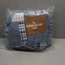 Eddie Bauer - Queen Quilt Set, Reversible Cotton Bedding with Matching Shams, Patchwork Plaid Bedding Set (Hawthorne Blue, Queen)