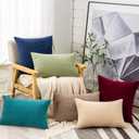 GAWAMAY Decorative Square Throw Pillow Covers 20"x20" Inch Set of 2, Super Soft Chenille Pillows Farmhouse Fall Pillowcase for Living Room Bedroom Sofa Couch Cushion Cover Navy Blue 50x50cm