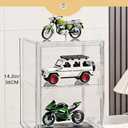 Display Case for Collectibles – Clear Display Box with Magnetic Door,Stackable Figure Display Case for Action Figures, Model Cars, Book (Vitrinas para Colecciones) (L-2Tier-1PACK)