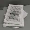 Egofine 6x8 Picture Frames Set of 4, Made of Solid Wood Covered by Plexiglass 4x6 and 5x7 with Mat or 6x8 whitout Mat, for Table Top Display and Wall Mounting Photo Frame White