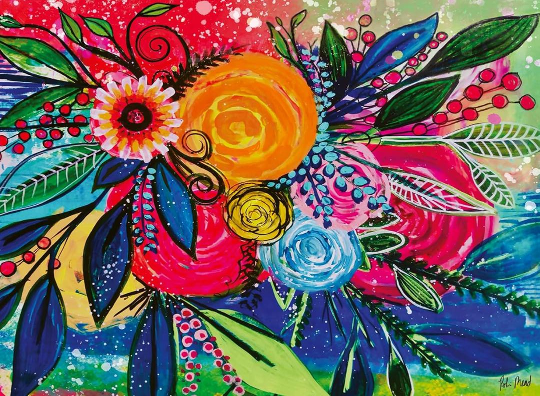 Ravensburger USA Jigsaw Nationals - Color Burst - 500 Piece Jigsaw Puzzle - Bold and Bright Nature Scene - Soothing Puzzling Experience - Ages 12 and Up