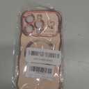 ZONRW for iPhone 15 Pro Case Magnetic,for Women Girls Soft Cute Wave Frame Curly Shape Love Heart Luxury Plating Phone Case Compatible with MagSafe Shockproof Back Cover 6.1"-Pink