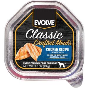 Evolve Pet Food Classic Crafted Meals Chicken Recipe Dog Food, 3.5 Ounce (Pack of 15) (EXP 01/06/28)