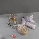 Elegant Mini Chandelier Crystal Pendant Light,Purple (Flush Mount Type)