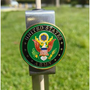 Army Veteran Grave Marker Flag Holder, US Military Grave Marker Flag Holder with 12x18 Inch U.S. Flag for Cemetery Graveside Decoration, military burial flag holder for cemetery, Decorative Garden Stake For Yard, Military Tribute for Fallen Soldiers and Patriotic Gravesite (U.S. Army)