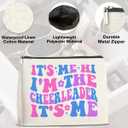 UPNEGE Cheerleader Gifts Makeup Bag Cheerleading Team Gifts for Women Cheerleader Cosmetic Bag It's Me Hi I'm the Cheerleader Zipper Makeup Pouch Gift