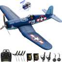 VOLANTEXR Brushless RC Plane 4 Channel - F4U Corsair 500mm RC Airplane with 3D Aerobatic & XPilot Stabilizer, 3 Flight Modes, 2.4G Remote Control Airplane RTF Fully Assembled 19in x16 inches
