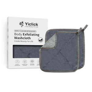 5 Pack Yiclick Exfoliating Washcloth for Face and Body, Wash Cloth for Showering, Travel Wash Rag - Exfoliating Towel, Body Scrubber Exfoliator, Scrub Cloth, Loofah Lufas Sponge for Men & Women
