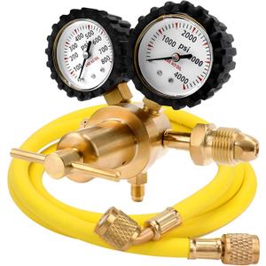 Nitrogen Regulator with 0-800 PSI Delivery Pressure, 60" Hose CGA580 Inlet Connection and 1/4'' Male Flare Outlet Connection