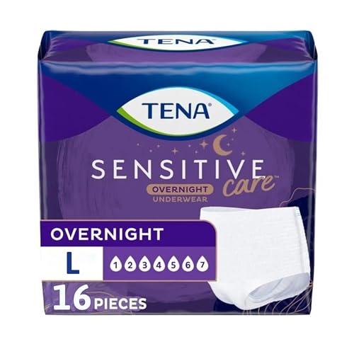 Tena Sensitive Care Overnight Incontinence Underwear for Women Large. 16 count