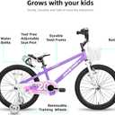 JOYSTAR Pluto 18" Kids Bike for Boys Girls Age 5-8 Years Purple
