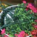 HyeFlora Artificial Faux Hanging Plants Flowers Basket for Outdoor Outside Spring Summer Decoration, Fake Silk UV Sun Resistant Realistic Colorful Daisy for Porch Patio Balcony Home