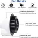 Dryer Booster Fan with Pressure Switch for Automatic Activation, Effectively Boosting Drying Efficiency and Reducing Lint Buildup. Compatible with Dbf110 Vent Booster Fans， 4-Inch With Plug, 167 CFM