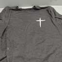 Mens Short Sleeve Cotton T-Shirts Crew Neck Jesus Cross Printed Shirts Faith Christ Shirts (Gray, XL)