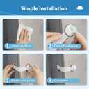 2 x Child Safety Cabinet Locks, 2-Pack Baby Proofing Latches with Safe Quick & Easy 3M Adhesive, No Drilling/Screws Childproofing Strap Locks for Drawer, Furniture, Door, Fridge, Oven & Toilet Seat