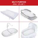 Diaper Changing Pad Liner Non-Slip, Waterproof Terry Mat Changing Pad Cover Liner, Quilted Absorbent Bassinet Liners Washable, 3 Pack 13"x 26" Reusable Portable Changing Table Pad White