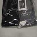 Monogrammed Towels Fingertip, Personalized Gift, 11 x 18 Inches - Set of 2 White Embroidered Towel - Extra Absorbent 100% Cotton - Soft Velour Finish - For Bathroom/ Kitchen/ Spa - Initial L (Black)