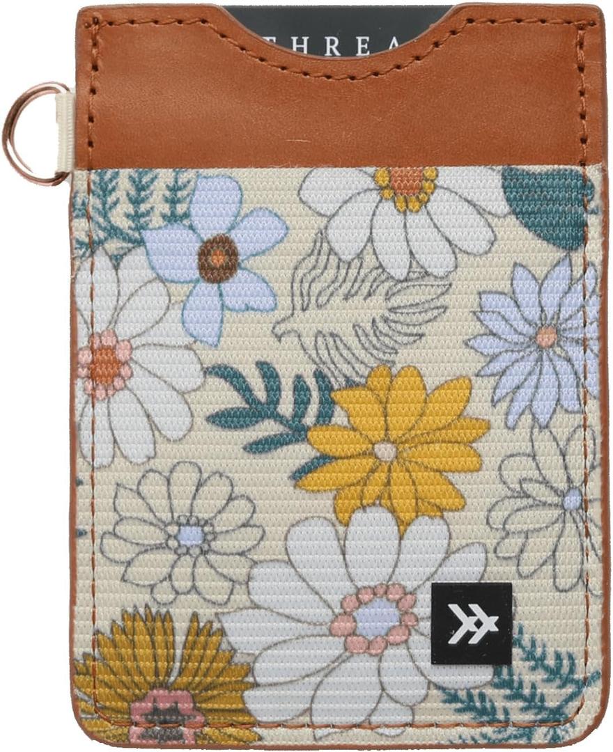 Thread Wallets Ultra Slim Minimalist Card Holder Wallet (Blossom)