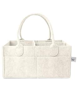 Mr. Pen- Baby Diaper Caddy Organizer, 1 Pack, Beige, Baby Caddy Organizer with Handle, Compact Size, Collapsible & Portable