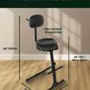 STRICH Guitar Stool with Backrest, Adjustable Stool, Height Adjustable Seat with Hanger for Acoustic Electric Bass Guitars, Drum Throne for Adults, Drummer and Guitarist SGT-40