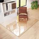 Tempered Glass Chair Mat for Carpet 58"x44", Floor Protector