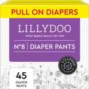 Diaper Pants Toddlers - Size 8 (42+ lbs), Half-Monthly Supply (45 Count), Skin-Friendly, Ultrasoft, Chlorine-Free & Absorbent Diaper Pants