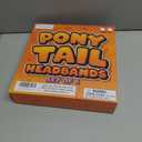 ArtCreativity Orange Ponytail Headbands for Kids - Set of 6 Head Boppers - Cute Tinsel Headband for Girls with Bopper Springs - Adorable Orange Party Favor Accessories - Pom Pom Headbands for Women