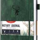 molekaus Notary Journal Log Book Notary Log Book Notary Public Journal for Notarial Acts with 236 Notarial Record Entries 120gsm Numbered Pages 7"X10" (Dark Green)
