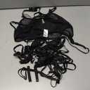 Bound Beauty Lingerie Mesh Adjustable Strap Black Outfit for Women Choker Garter Belt Sexy Bodysuit Set L