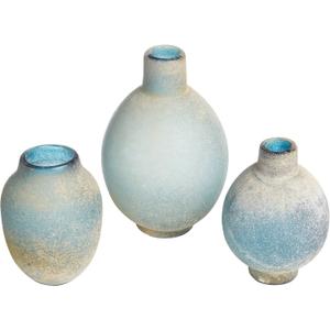 Mercede Blue-Green Modern Vases - Set of 3 by Uttermost