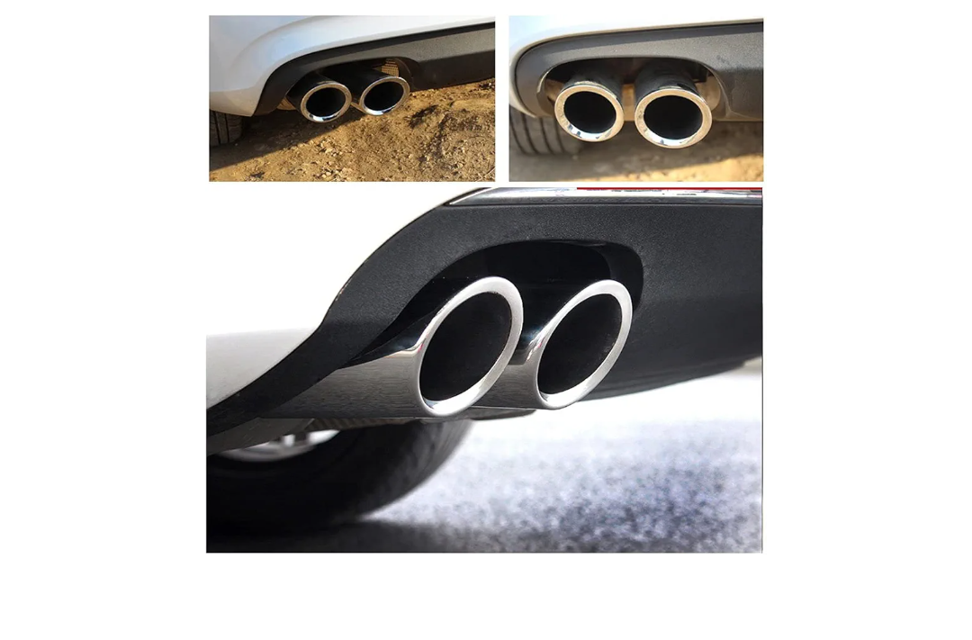 Dsycar White Coated Polished Finish Stainless Steel Car Exhaust Muffler Tip Pipe Compatible with VW Volkswagen JETTA 2009-2018 / SAGITAR 2011-2015 / POLO 2012-2014 / GOLF 7 2013-2015 (White)