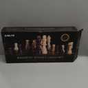 2 in 1 Magnetic Chess Set & Checkers Board Game, 15" Wooden Folding Chess Board with 2 Extra Queens, Portable Travel Chess Set with Pieces Storage Slots, Beginner Chess Board Game for Adults & Kids