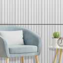 Art3d WPC Wainscoting Panels, 16-Pack 48 x 6 Inch 3D Wall Accents for Interior Wall Decor, Living Room, Bedroom, White