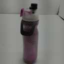 O2COOL Mist 'N Sip Misting Water Bottle 2-in-1 Mist And Sip Function With No Leak Pull Top Spout Reusable Sports Water Bottle - 20 oz (Retro Pink)