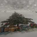 6 Pcs Christmas Melamine Plates Dinner Salad Plates Xmas Tree Dinnerware Xmas Wreath Dishes Holiday Tableware for Dessert Salad Appetizer Birthday Party (Christmas Tree,8 Inches)