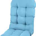 Adirondack Chair Cushion, Rocking Chair Cushion 44x19.4x4 inch, High Back Patio Cushions of Upper and Lower with Ties, Sunscreen and Fade-Resistant (Baltic Sea, 1)