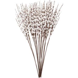 MECCANIXITY 15Pcs Artificial Jasmine Flowers, 21.7" Faux Flowers Fake Bulk Branches Bouquets for Home Office Garden Vase Table Wedding Decoration, White