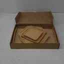 Bamboo Serving Trays Charcuterie Platter 16.5"x11.8"42x30cm with Handle, Set Includes 1xHexagon 12.5"(32cm)+1xSquare 7.8"(20cm)+1xSquare 5.9"(15cm) Small Plates for Family Dinner (1hexagon+2square)