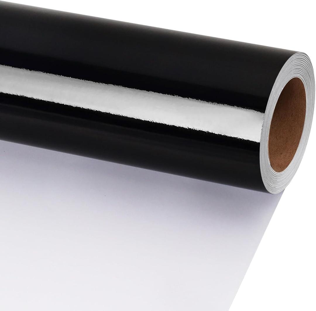 LaRibbons Black Metallic Wrapping Paper, 17 Inch X 33 Feet Premium Foil Gift Wrap for Christmas, Holiday, Wedding, Birthday & Celebration Gifts (1 roll (Pack of 1)